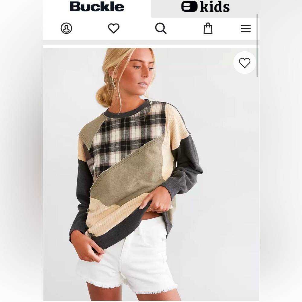 BKE Mixed Pattern Swearshirt